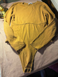 Reoria Mustard Ribbed Long Sleeve Bodysuit