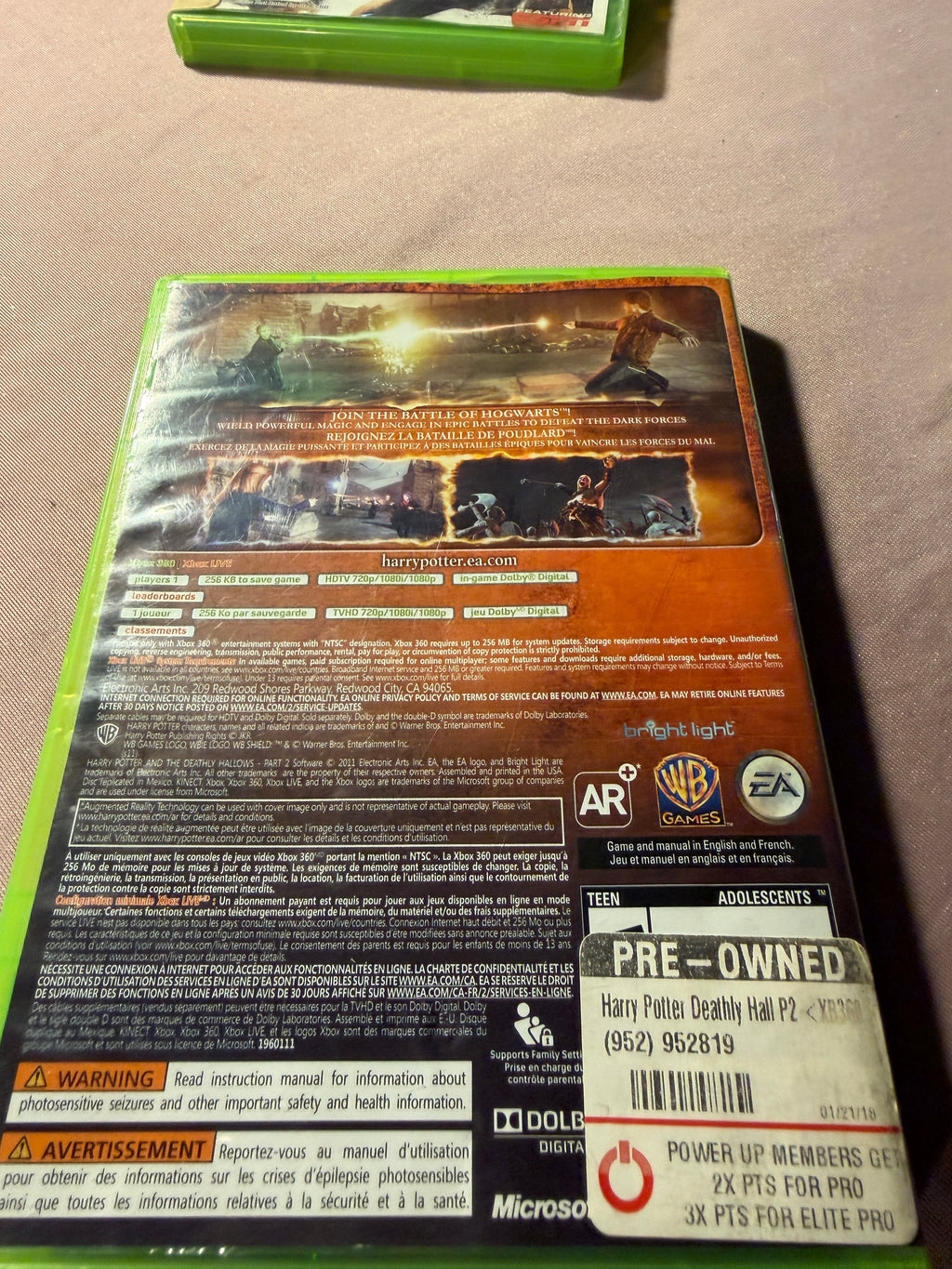 Harry Potter and the Deathly Hallows Part 2 – Xbox 360 (Pre-Owned)