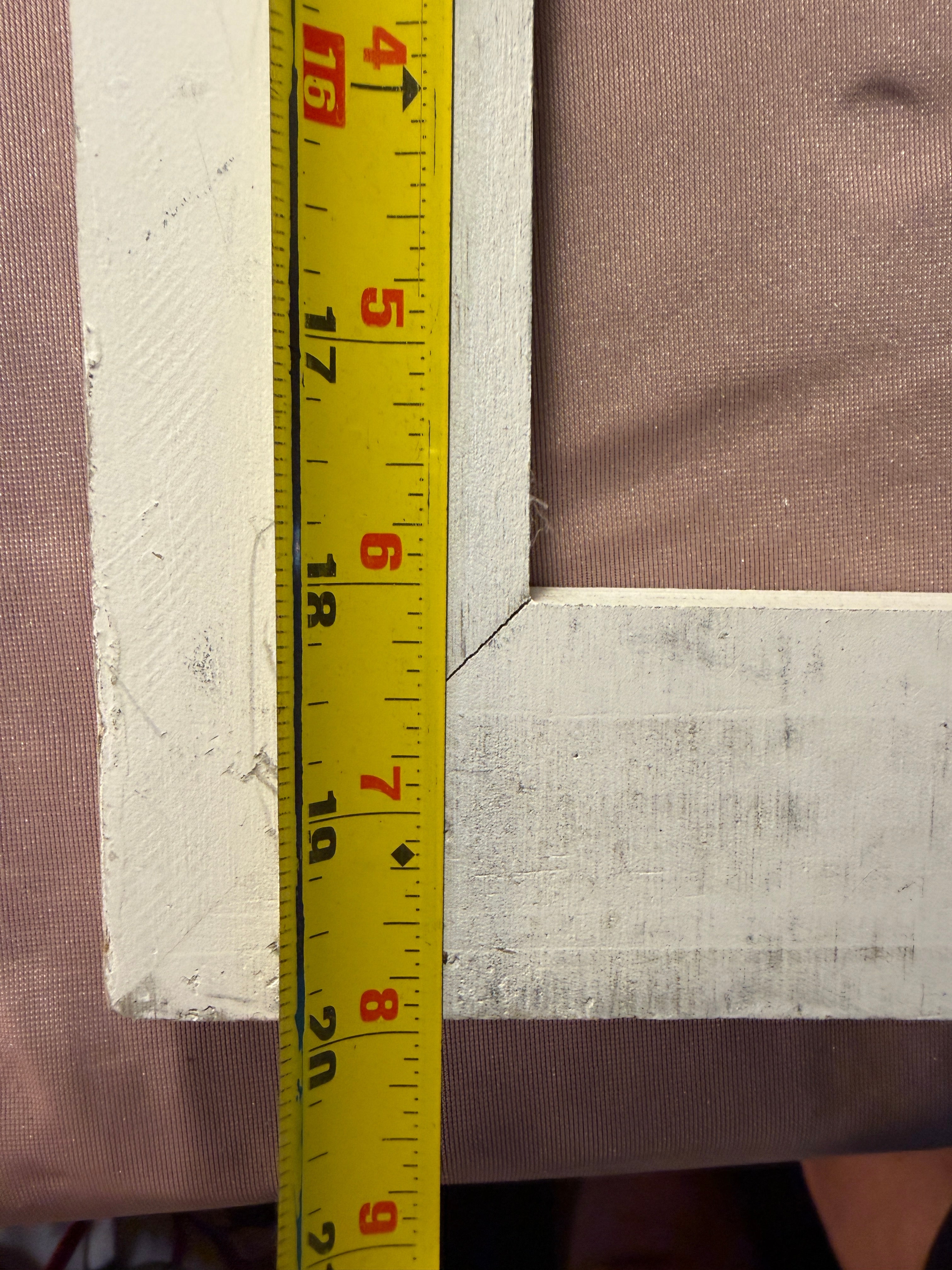 Rustic White Distressed Wood Window Frame Wall Decor