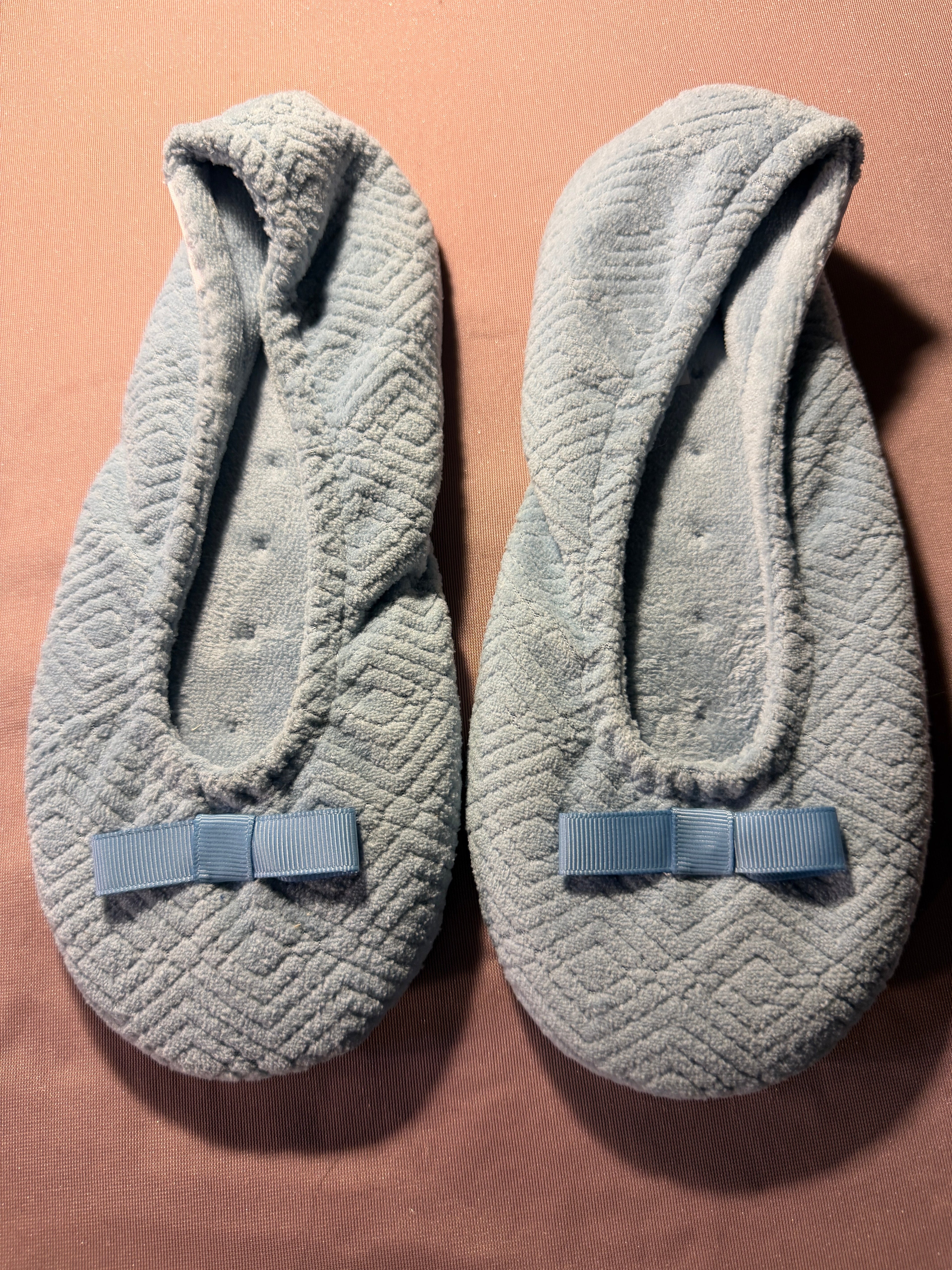 Isotoner Quilted Ballet Flat Slippers – Women's M (6.5–7.5) Blue