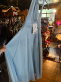 Fehaute Baby Blue Halter Maxi Dress