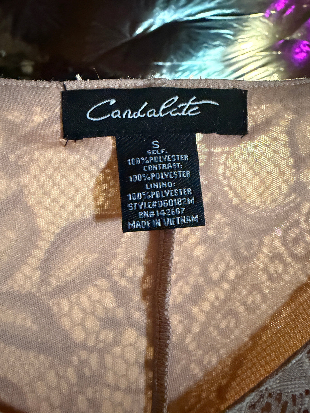 Candalite Blush Lace Maxi Dress – Size S