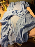 Periwinkle Blue Chiffon Long Sleeve Maxi Wrap & Cover-Up