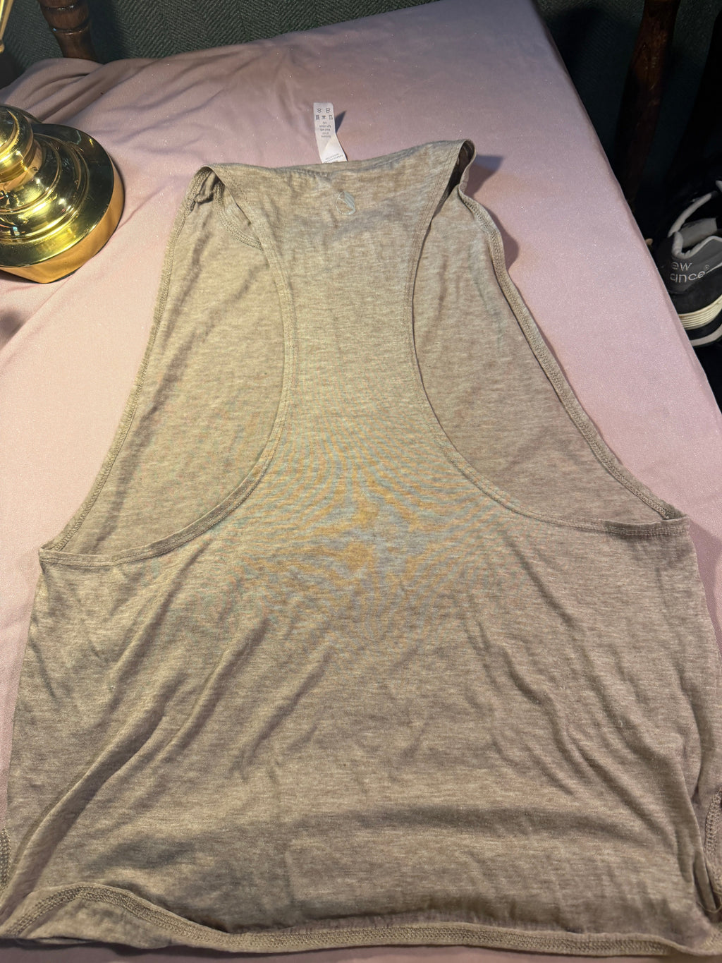 Icyzone Racerback Tank Top – Heathered Grey – Size S