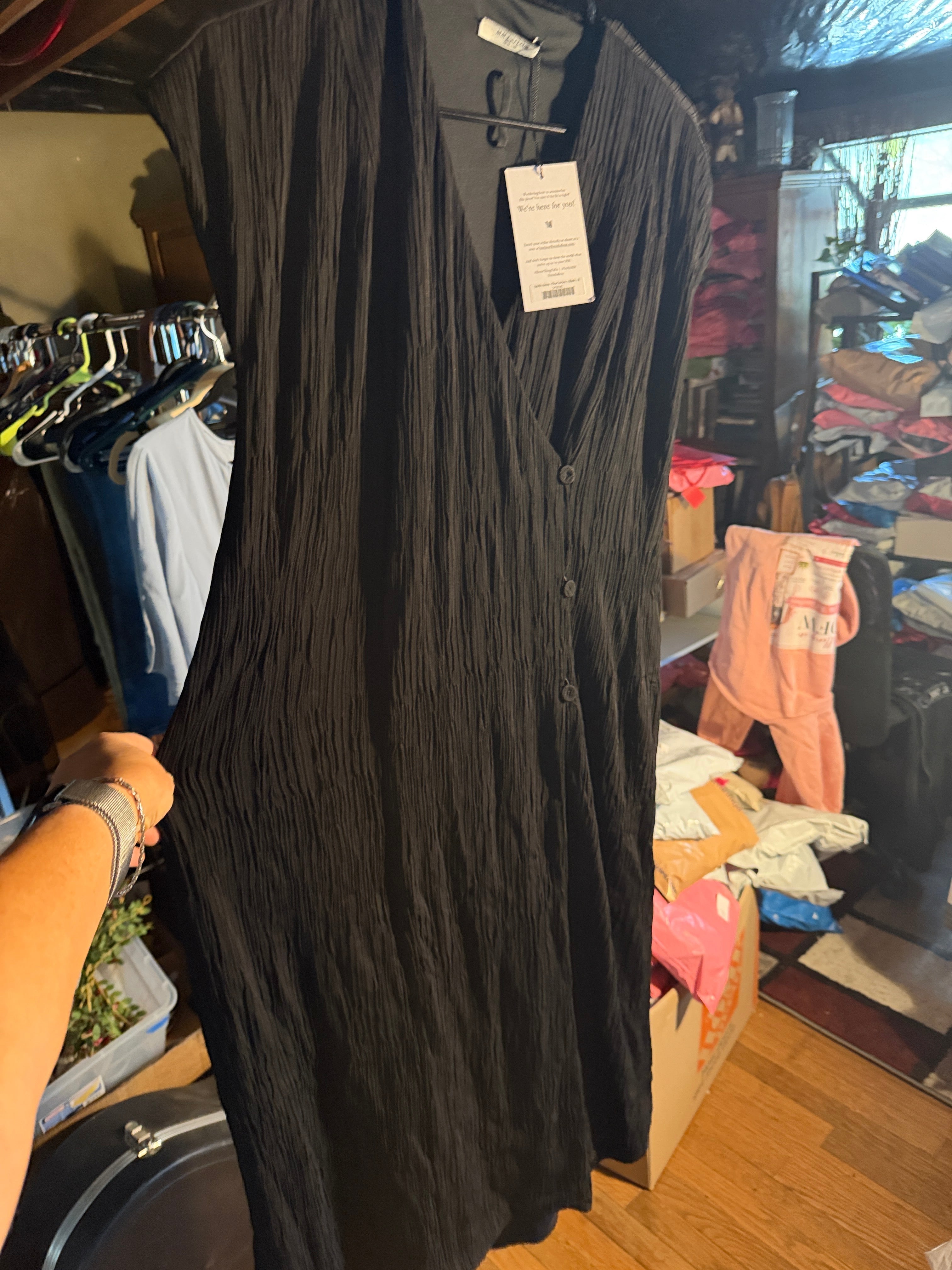 MM LaFleur Devlin Dress – Pleat Jersey Black – Size 6 (NWT)