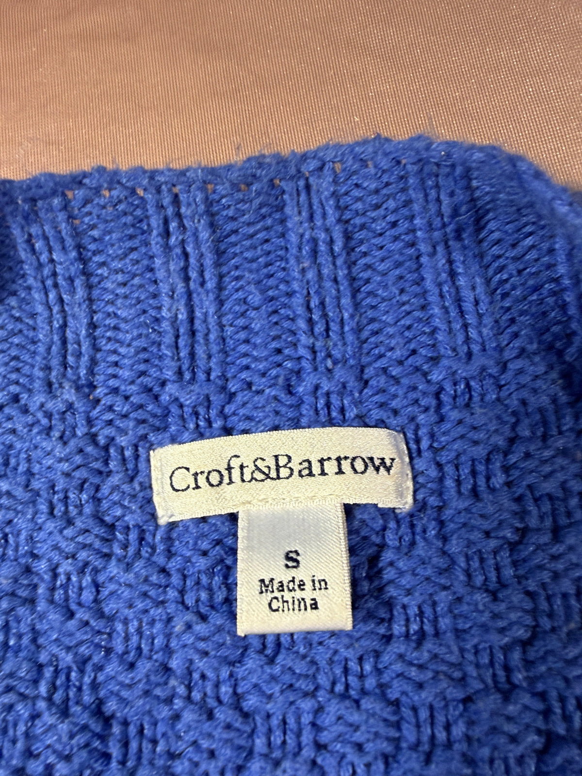 Croft & Barrow Blue Cable Knit Sweater – Size Small