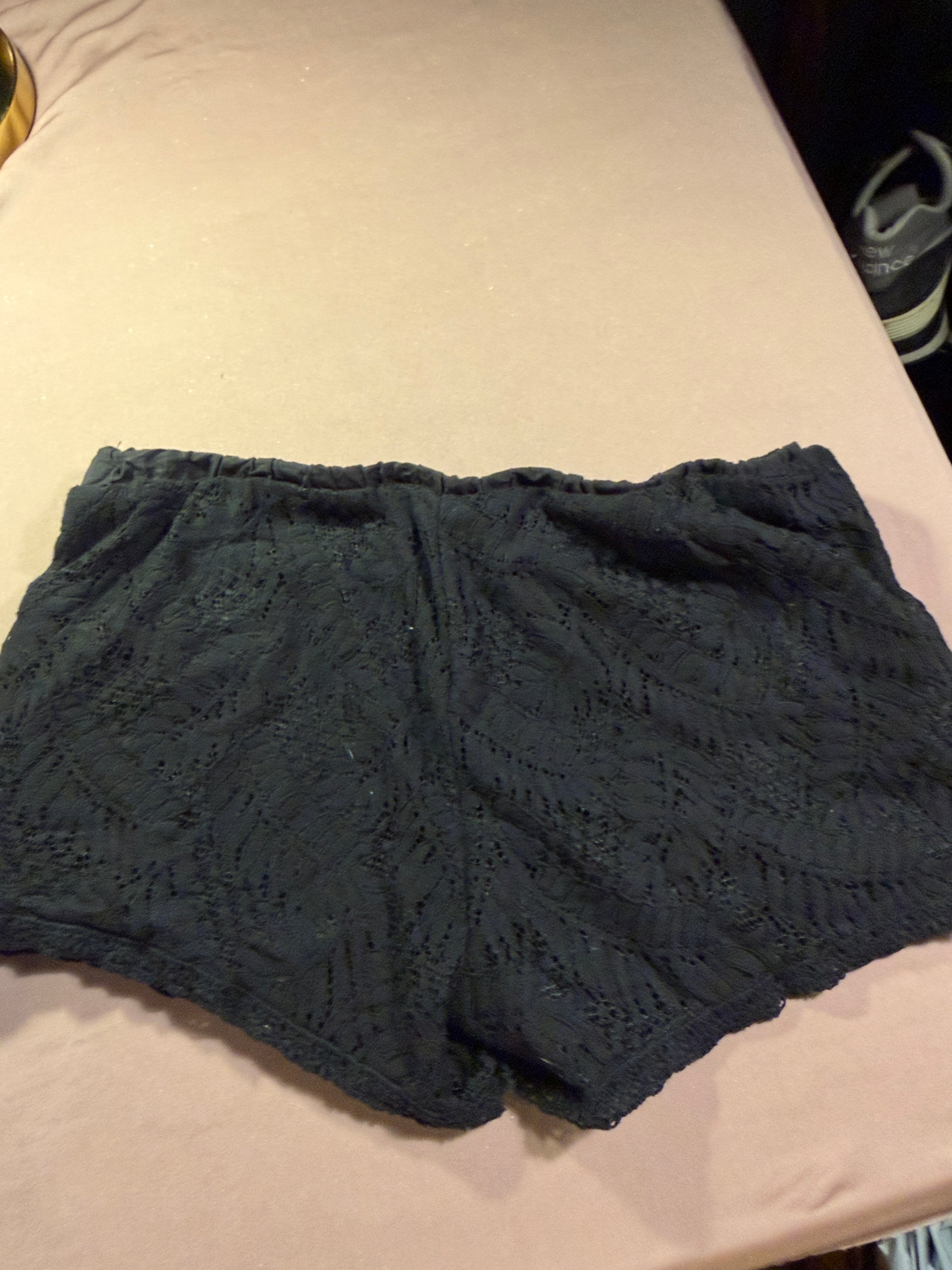 Jolt Black Lace Overlay Shorts