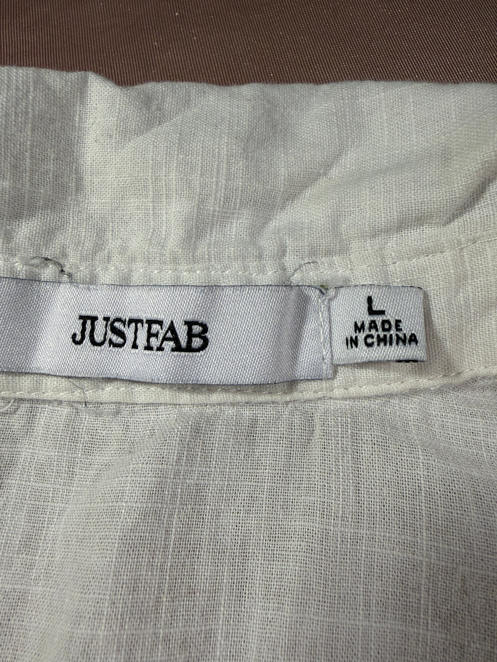 JustFab Sleeveless Tie-Front Button-Down Blouse – White, Size L