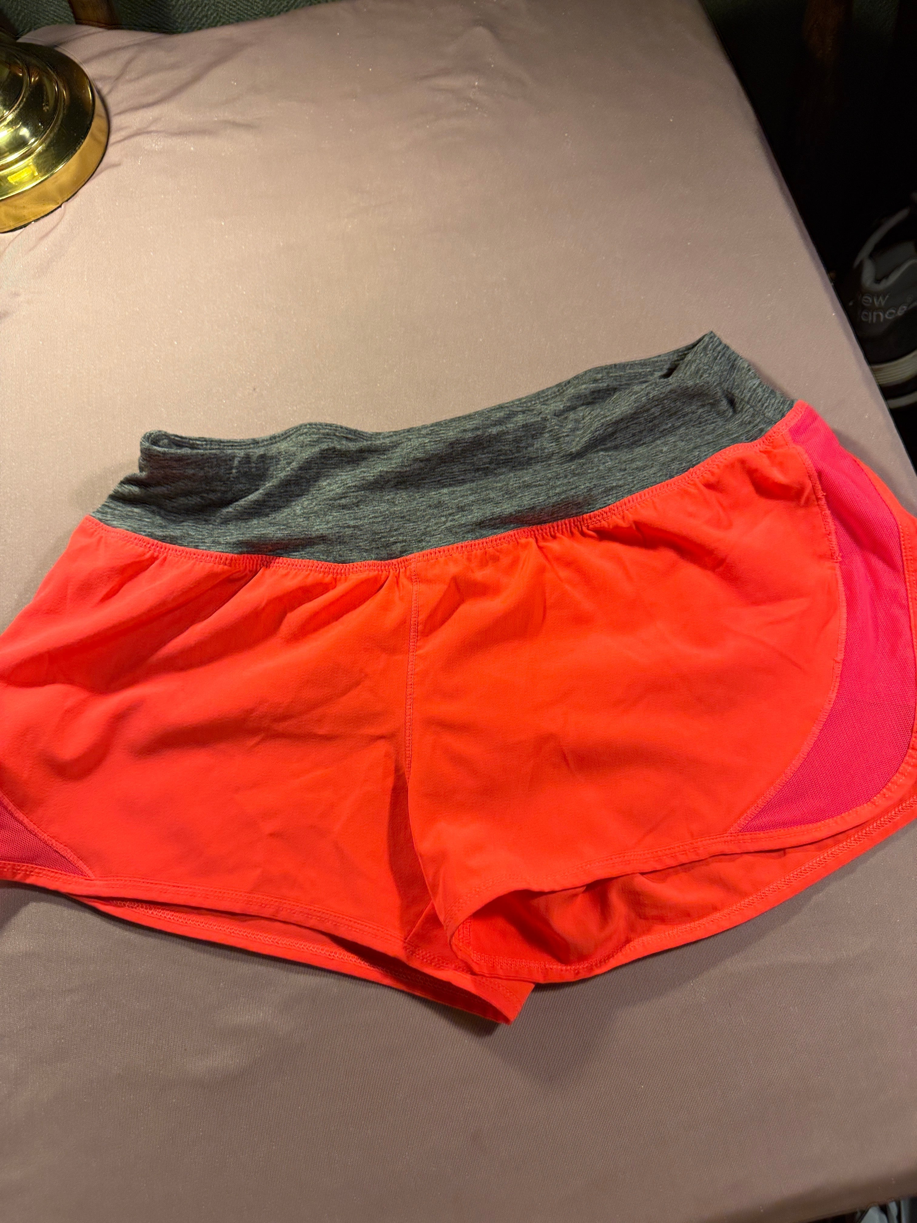 Champion Women's Running Shorts – Neon Orange/Gray