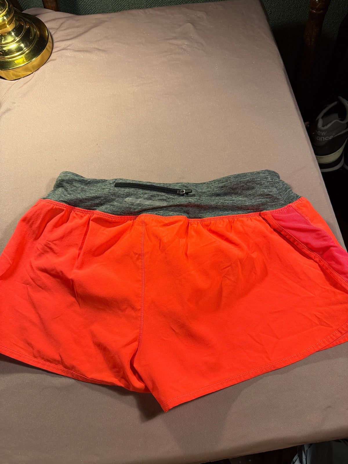 Champion Women's Running Shorts – Neon Orange/Gray