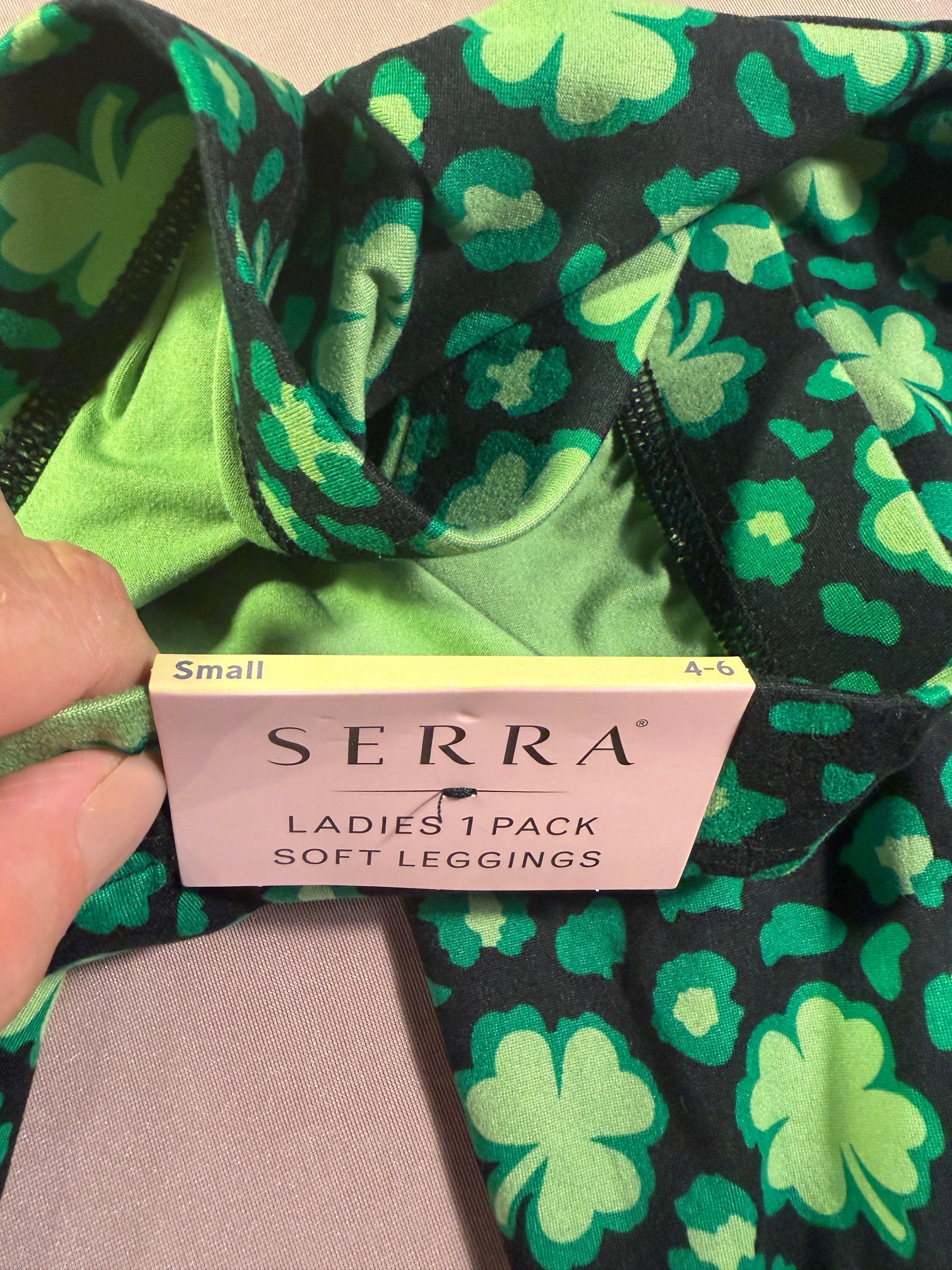 Serra Shamrock Print Soft Leggings – Size Small (4-6)