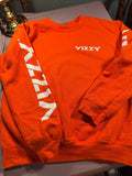 Vizzy Orange Crewneck Sweatshirt