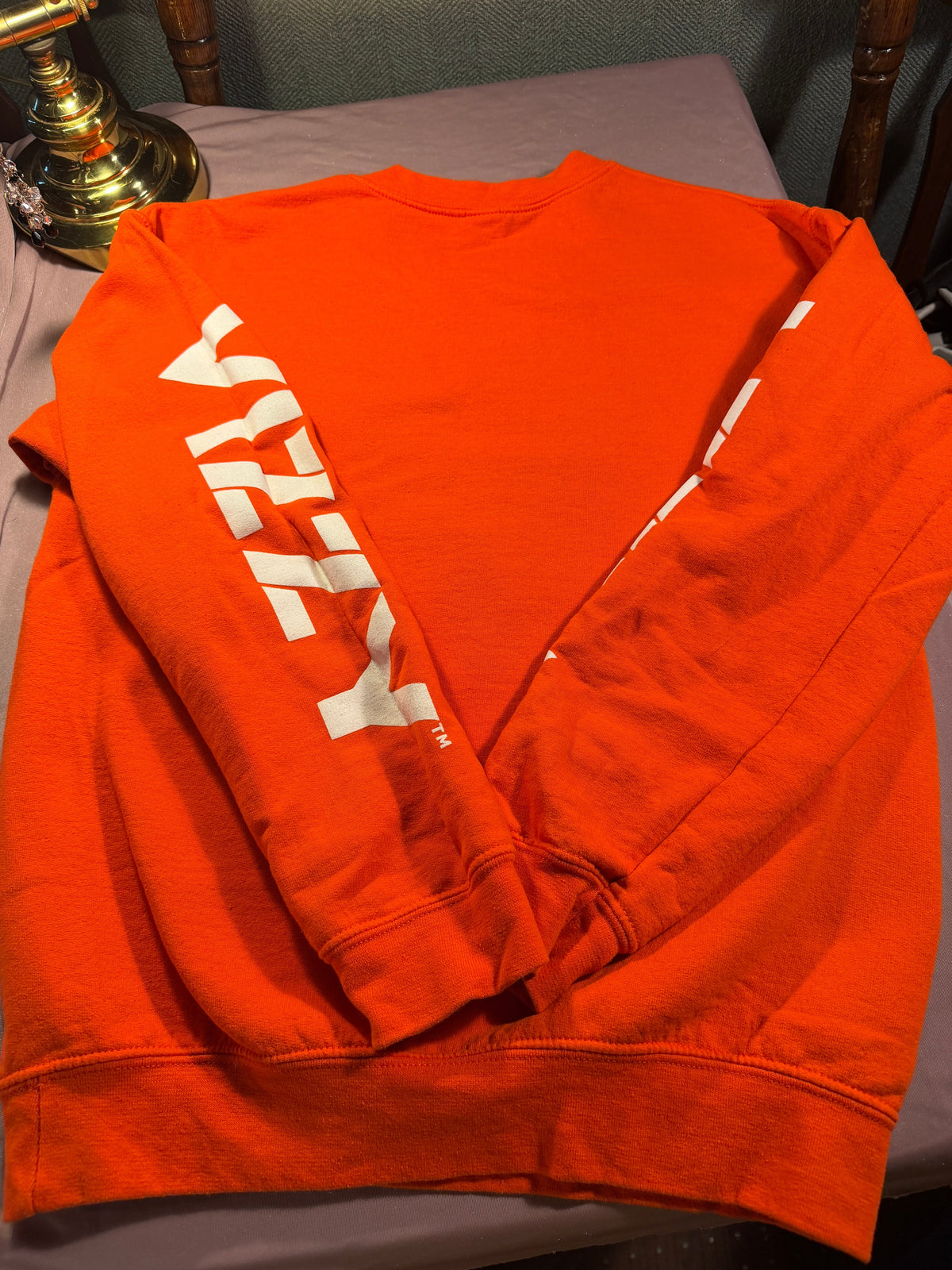 Vizzy Orange Crewneck Sweatshirt
