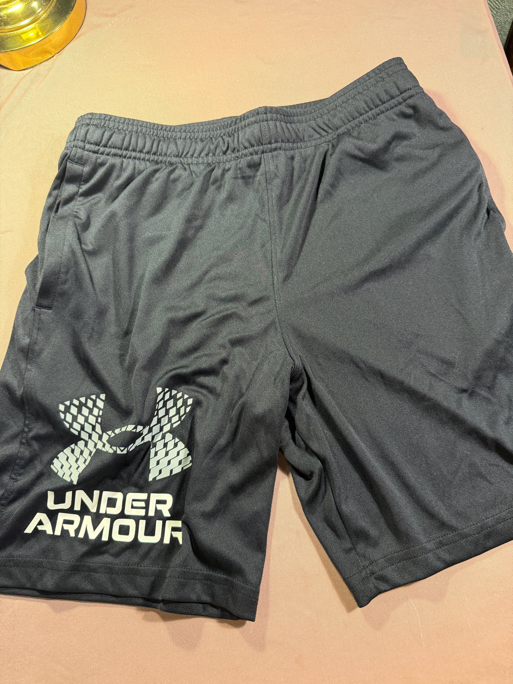 Under Armour Youth Athletic Shorts – Dark Gray, Size YL