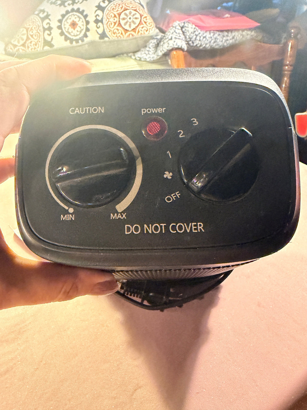 Portable Ceramic Space Heater with Fan – 3-Speed
