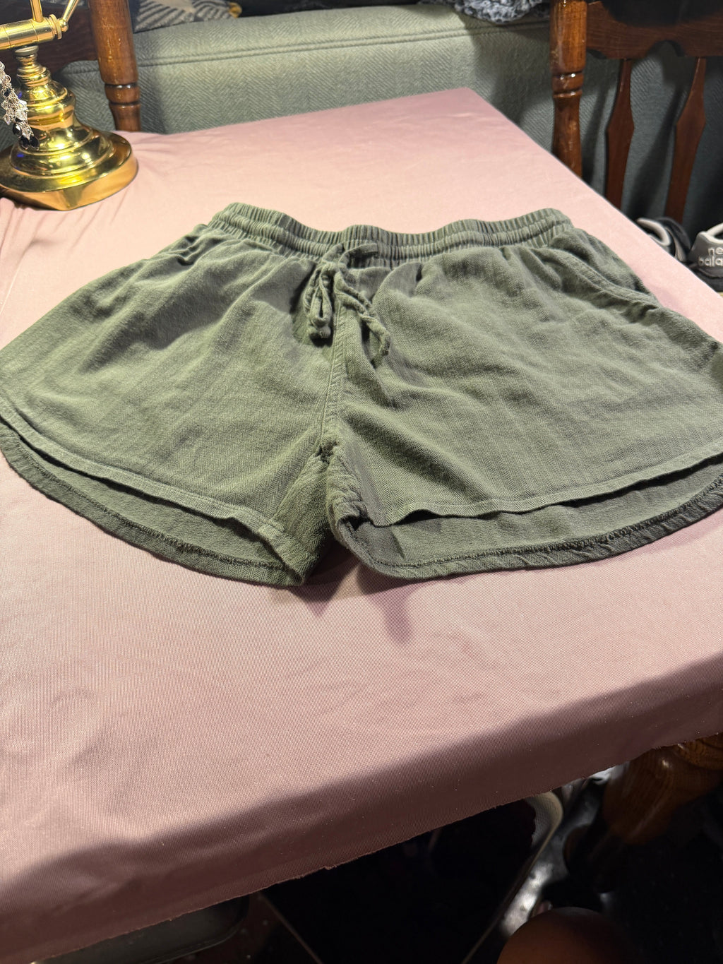 Universal Thread Olive Green Drawstring Mini Shorts – XS