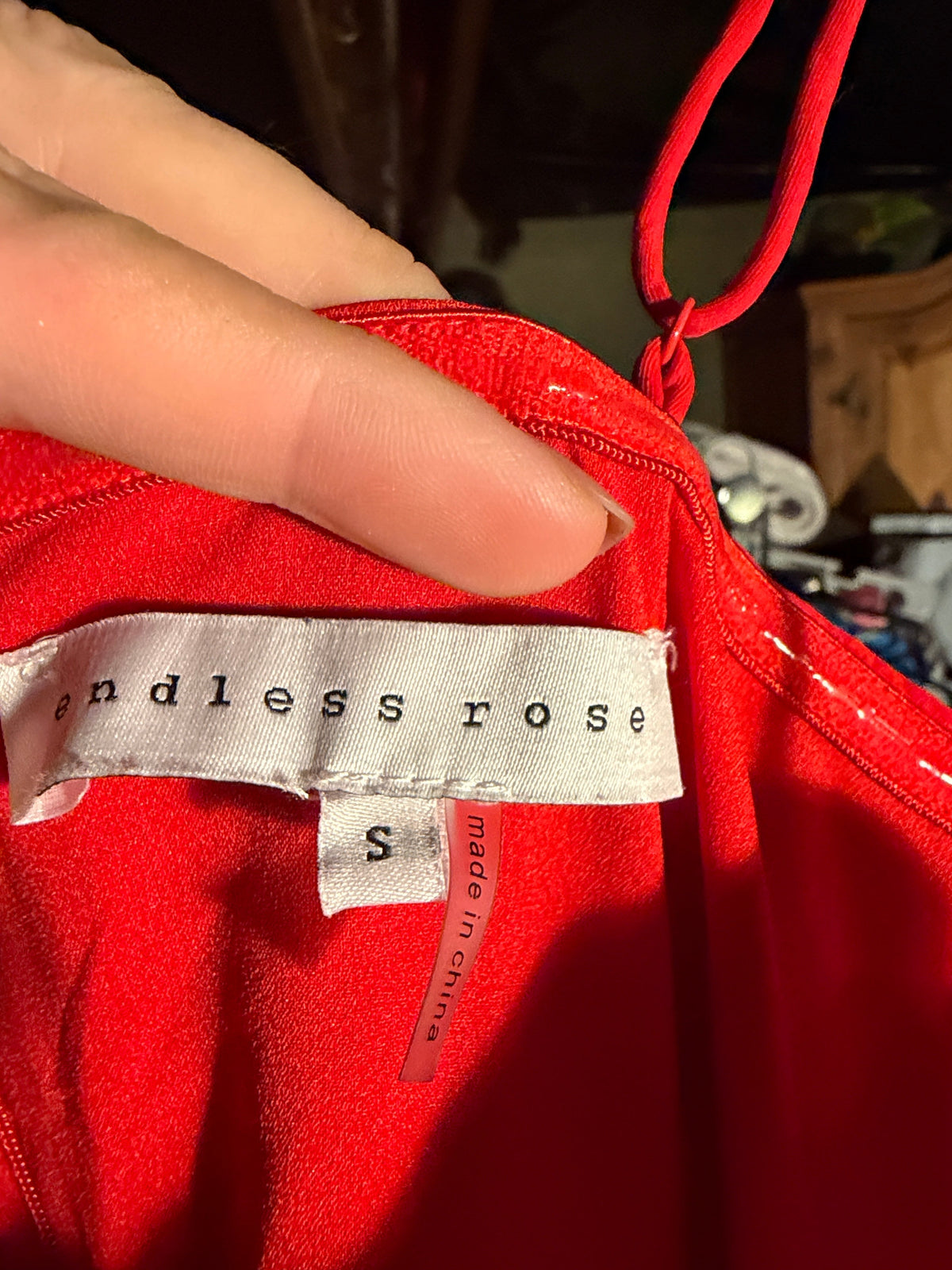 Endless Rose Red Spaghetti Strap Jumpsuit - Size S