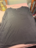 Cable & Gauge Black V-Neck Pocket Tee – Size XL