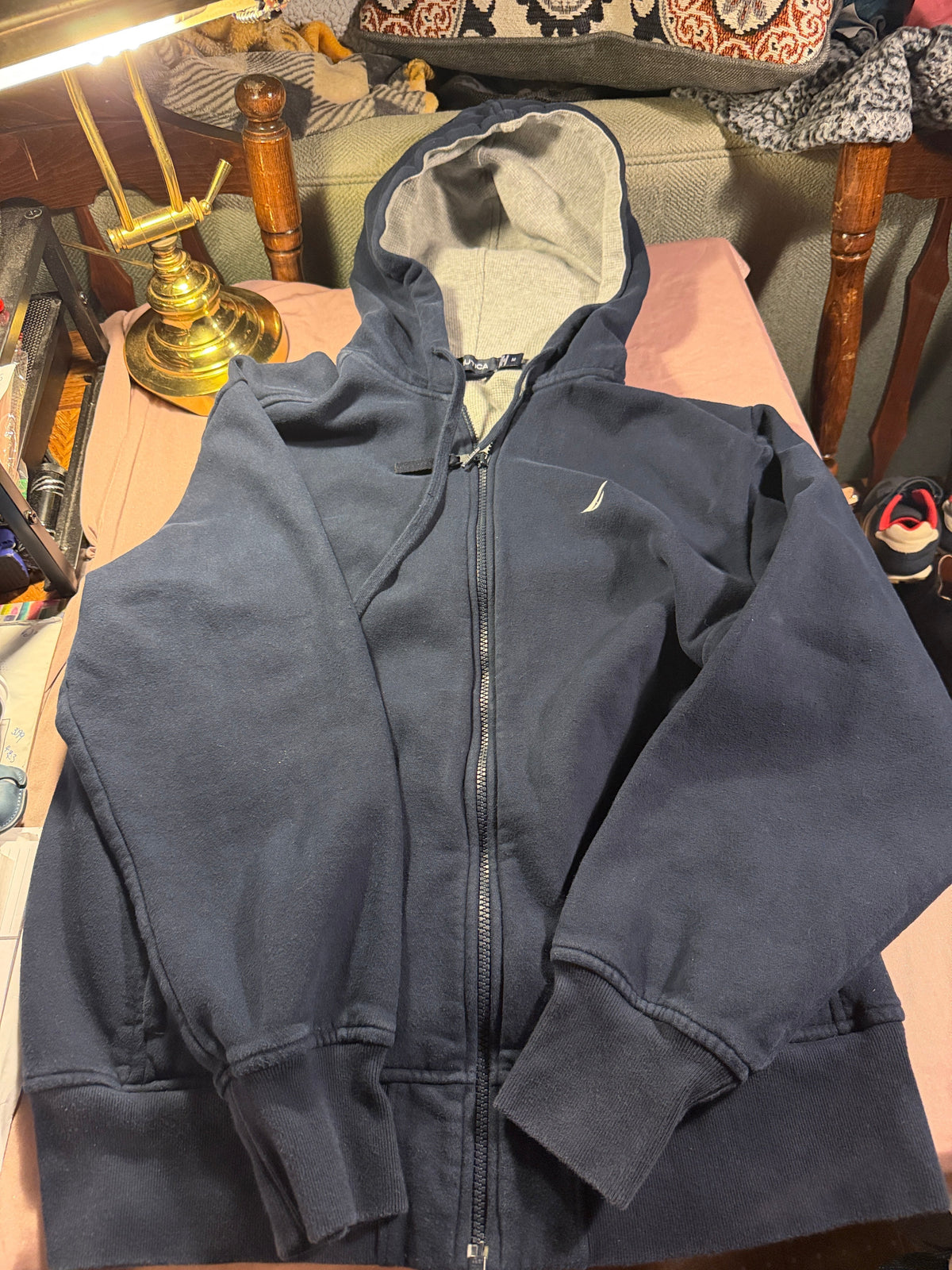 Nautica Men's Navy Full-Zip Hoodie – Size M