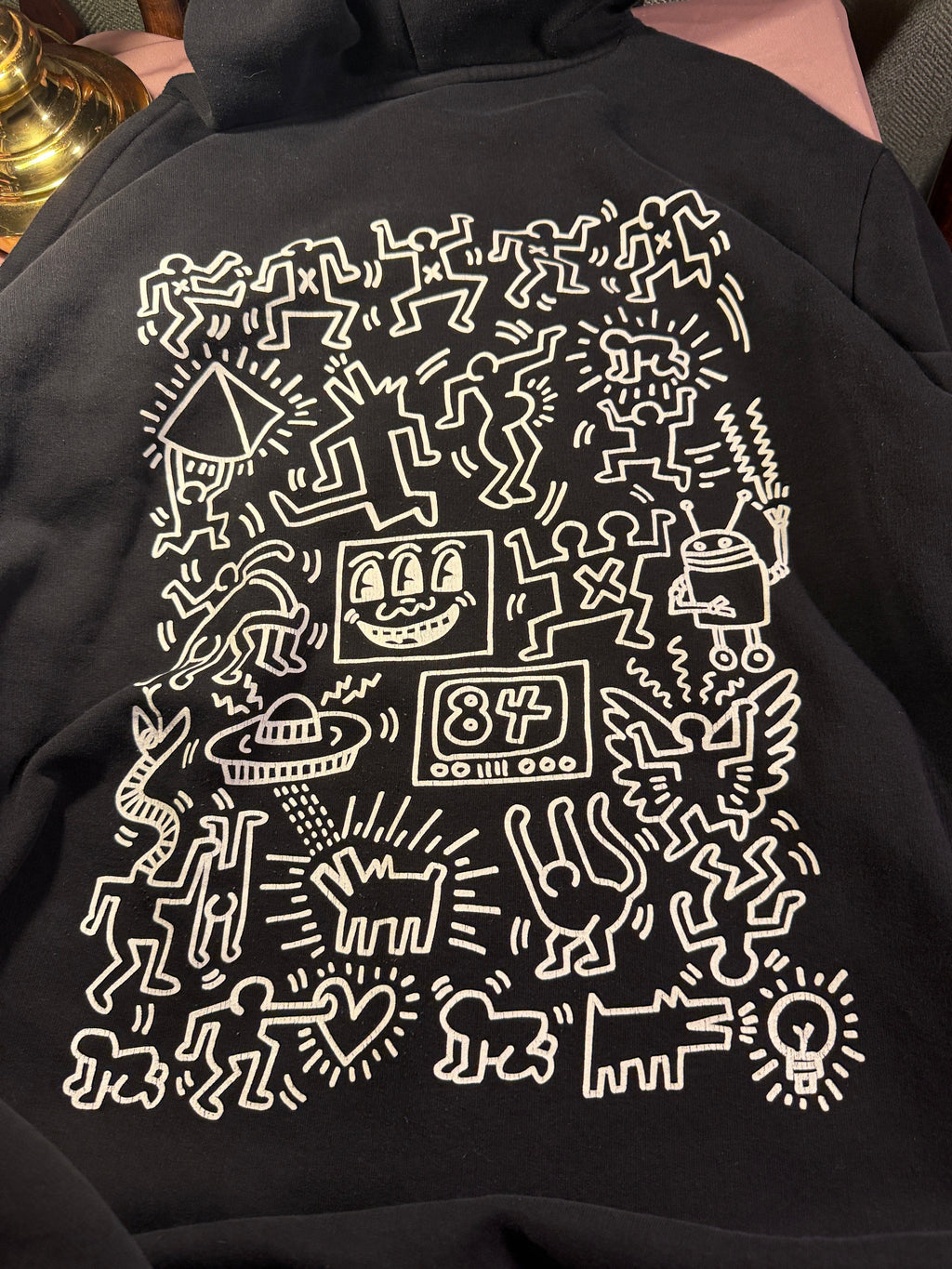 H&M x Keith Haring Graphic Hoodie – Size XL