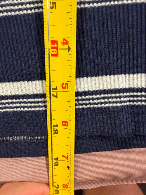 Aeropostale Seriously Soft Navy Striped Mock-Neck Tank Top
