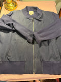 Sioni Navy Blue Zip-Up Bomber Jacket – XL