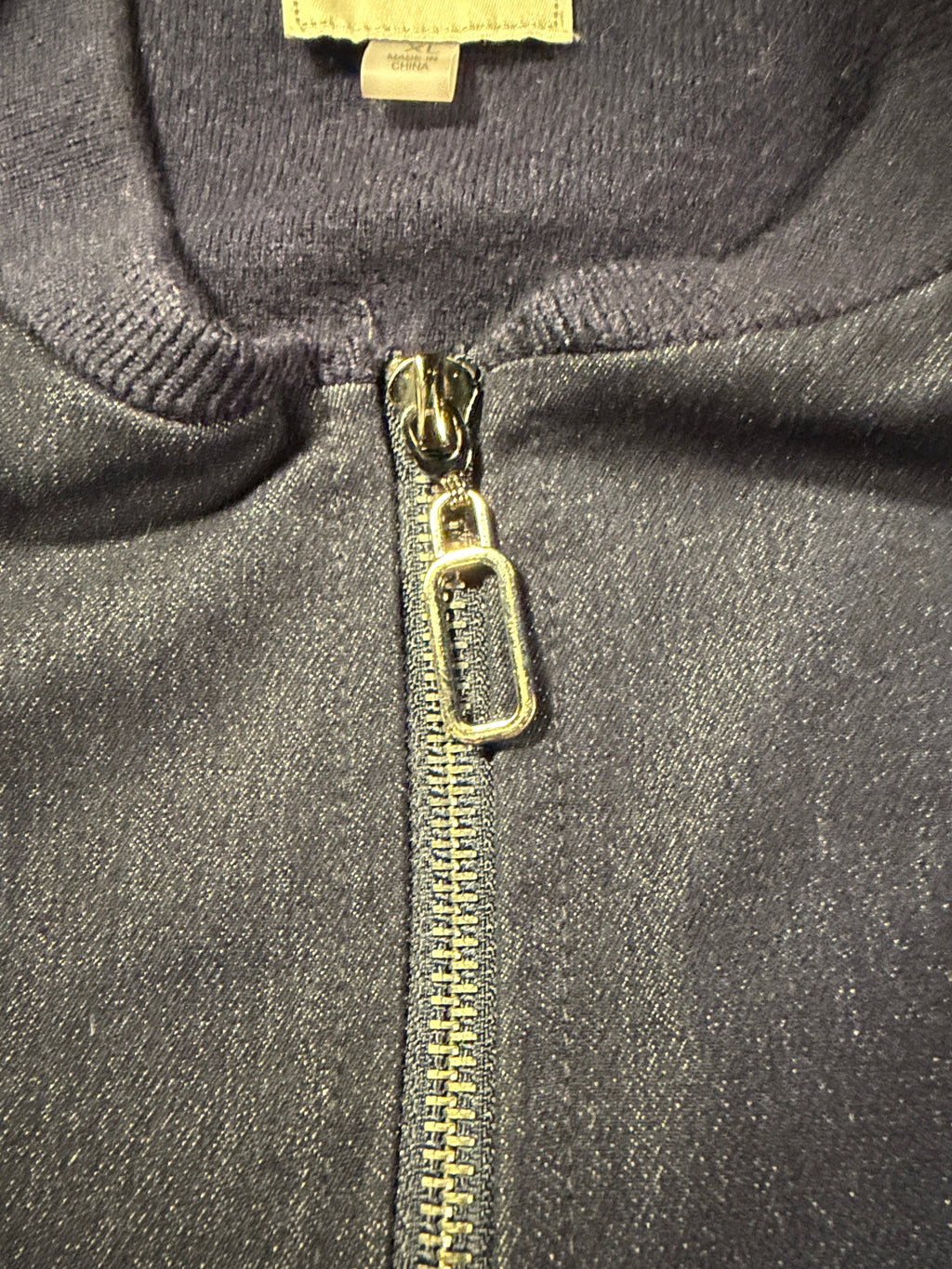 Sioni Navy Blue Zip-Up Bomber Jacket – XL