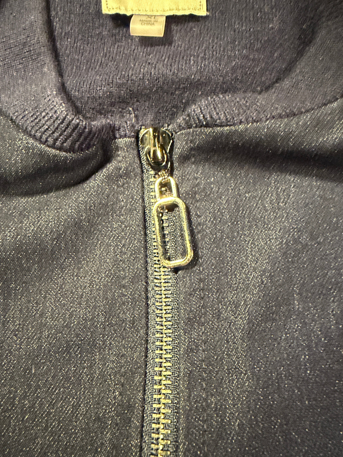 Sioni Navy Blue Zip-Up Bomber Jacket – XL