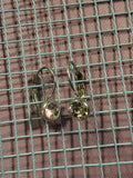 Crystal Bezel Lever-Back Drop Earrings