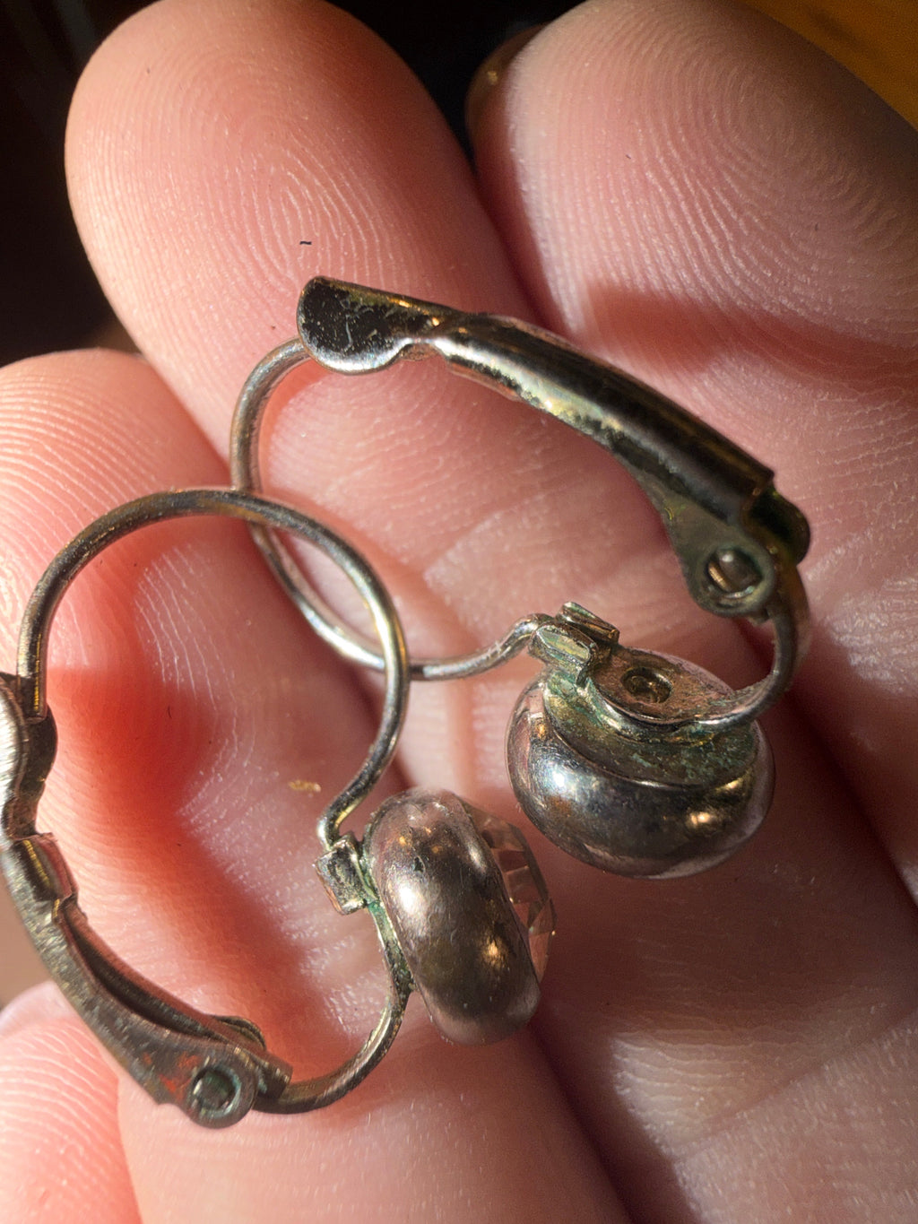 Crystal Bezel Lever-Back Drop Earrings