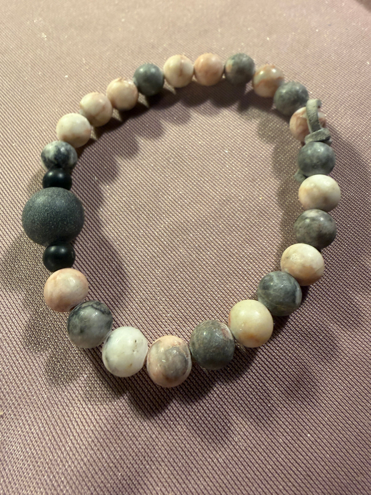 Natural Stone Beaded Stretch Bracelet