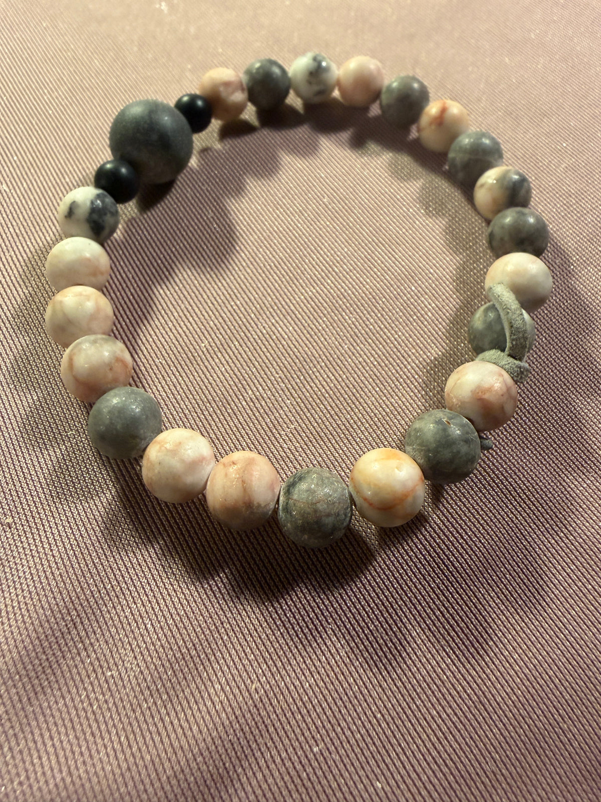 Natural Stone Beaded Stretch Bracelet