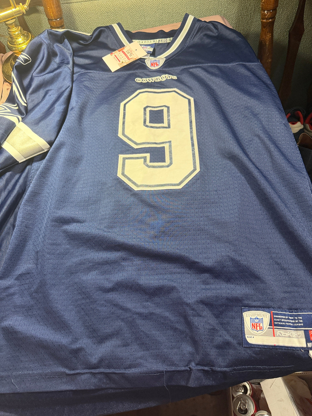 Tony Romo #9 Dallas Cowboys NFL Authentic Reebok Jersey – Size L (Length +2)