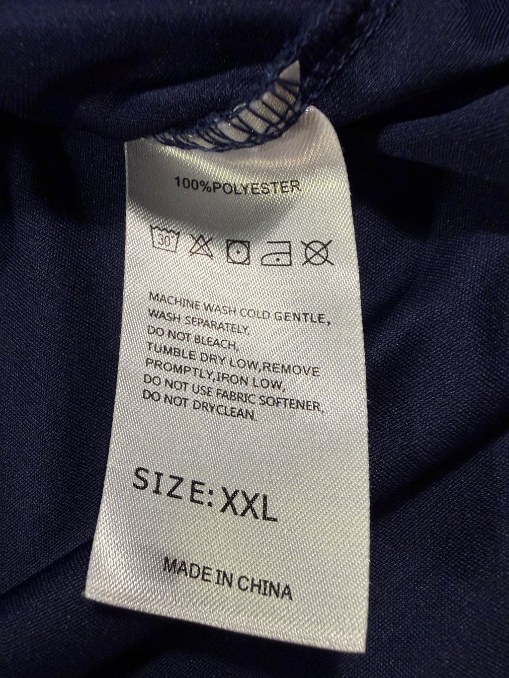 Navy Blue Sleeveless Polo Top – XXL