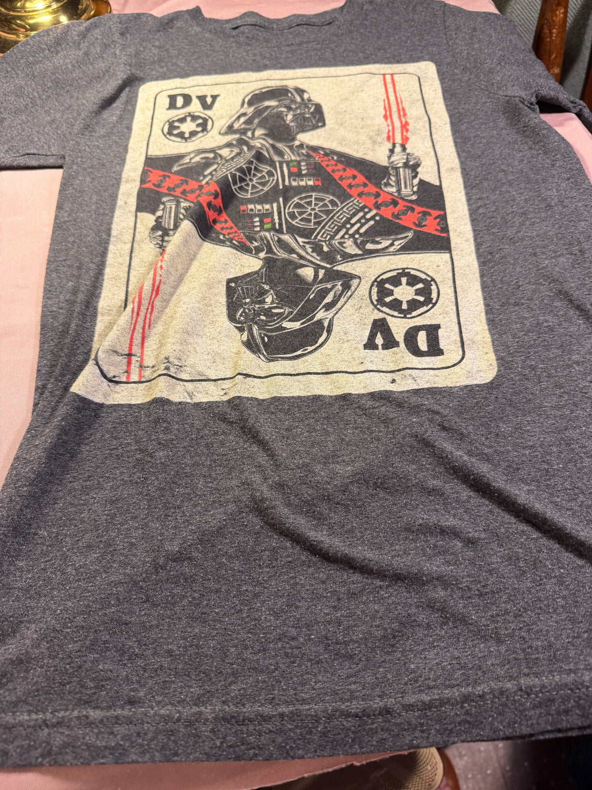 Star Wars Darth Vader Playing Card Graphic Tee – Size S