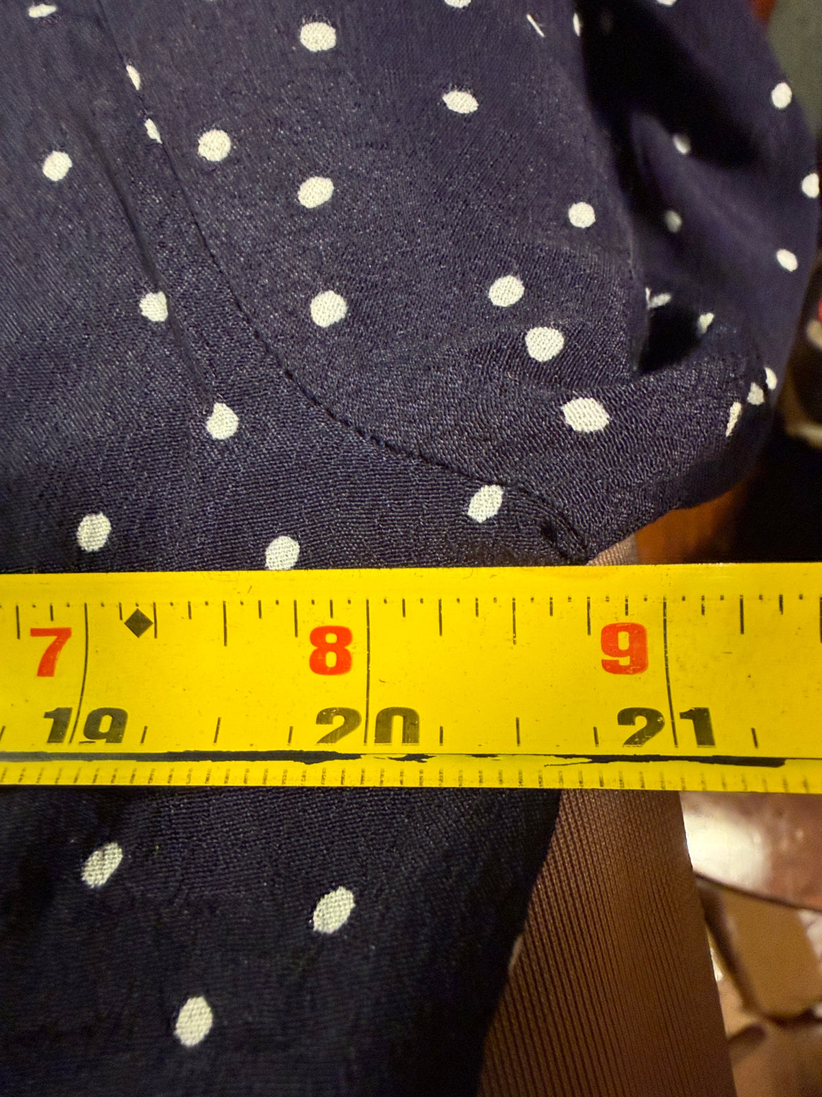 GAP Navy Blue Polka Dot Blouse – Size Medium