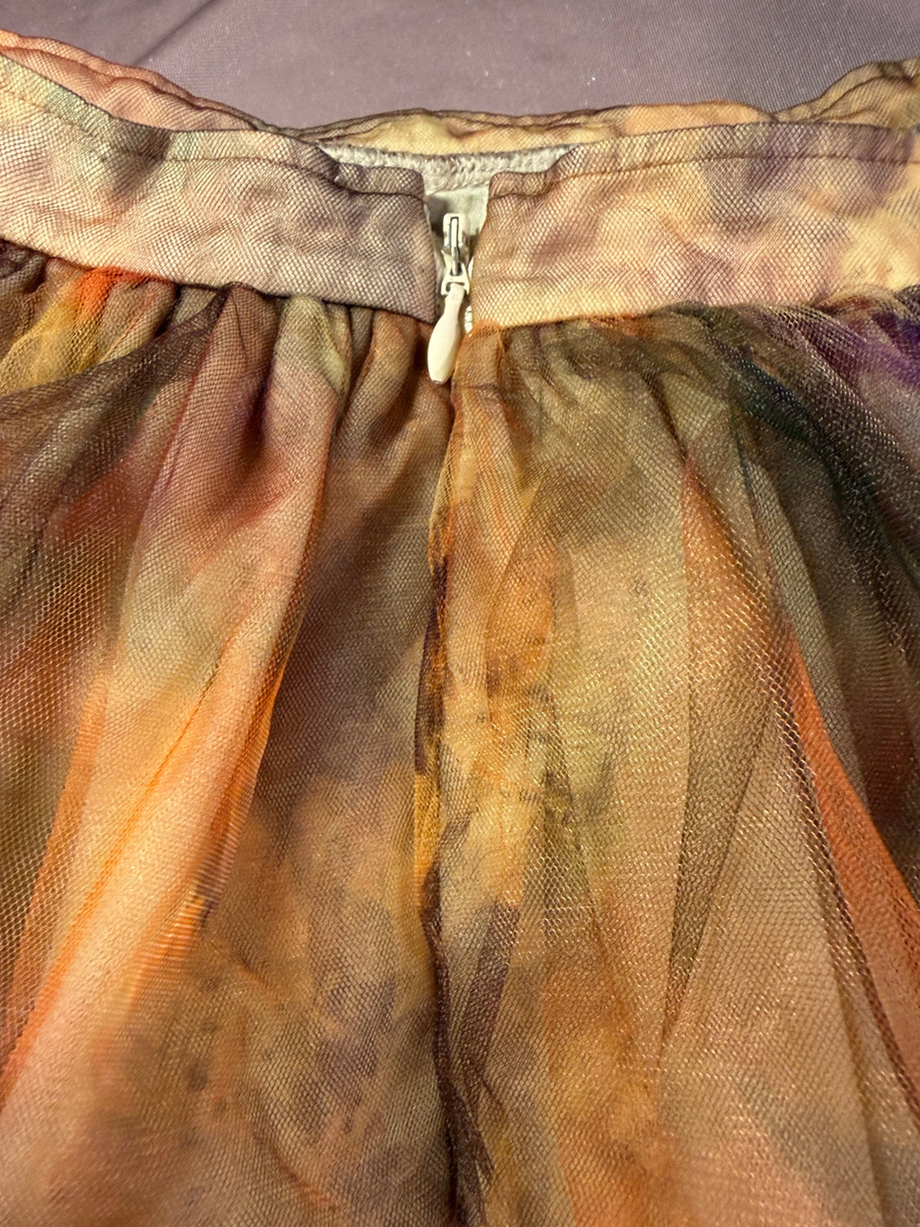 Watercolor Tulle Midi Skirt