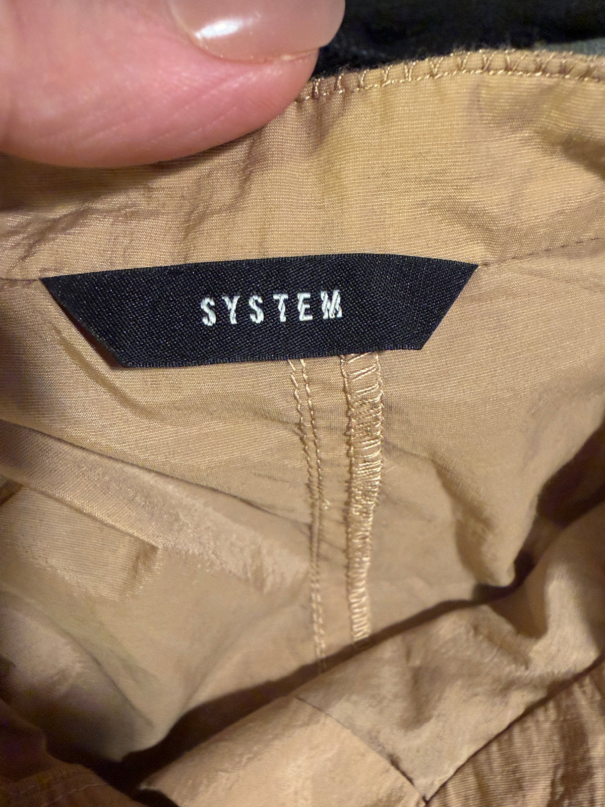System Khaki Utility Shirt Dress – Belted, Sleeveless