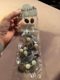 Layered Chunky Beaded Necklace & Earrings Set – Dark Coffee