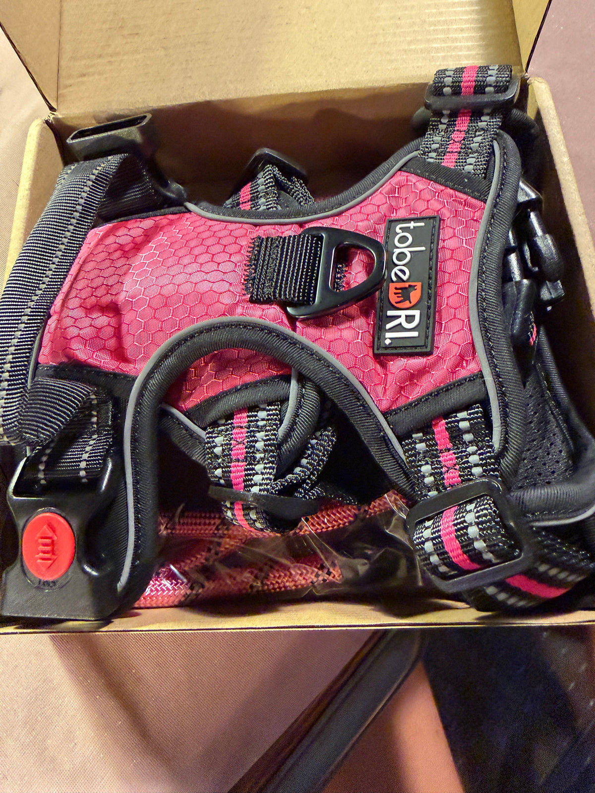 TobePRI No-Pull Dog Harness & Leash Set – Pink