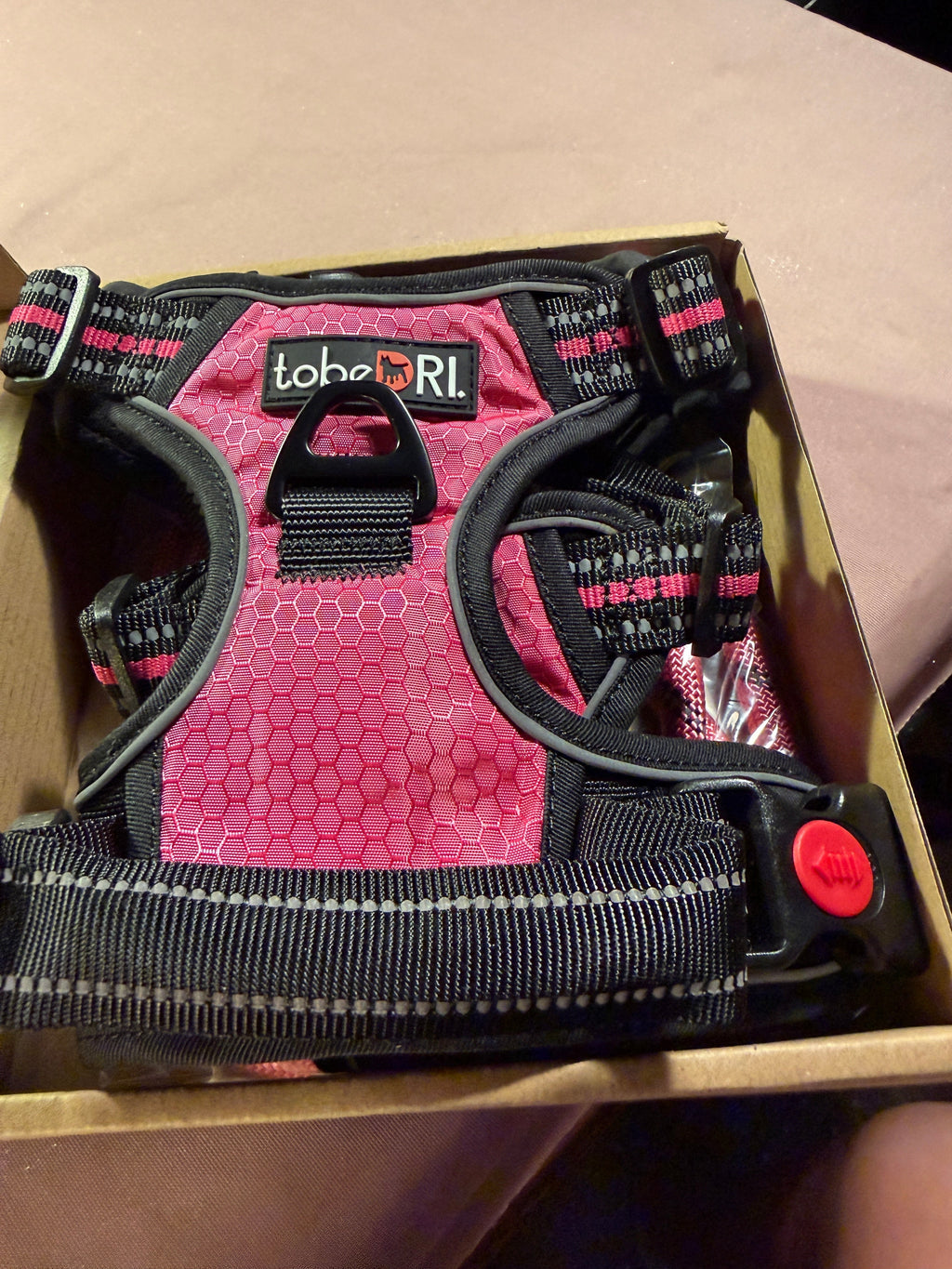 TobePRI No-Pull Dog Harness & Leash Set – Pink