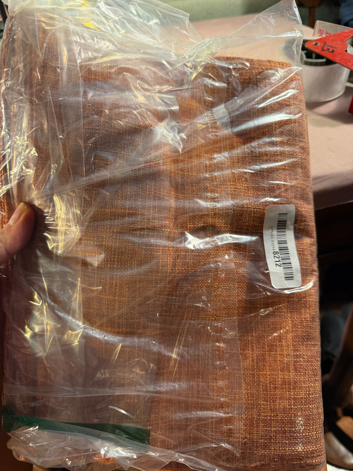 Rust Orange Woven Fabric by the Yard