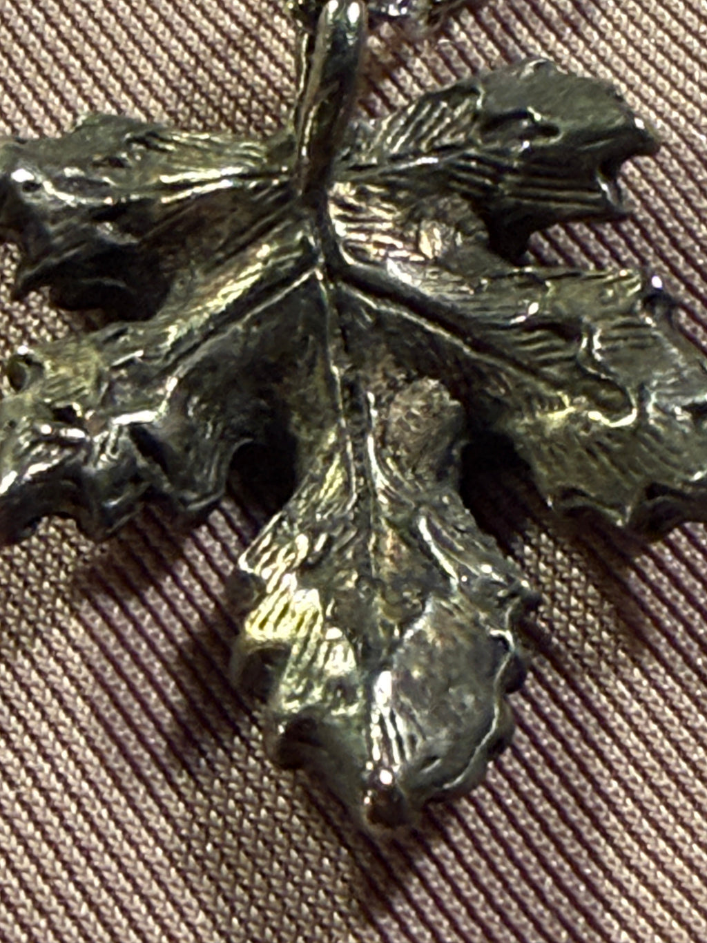 Vintage Silver Maple Leaf Pendant Necklace