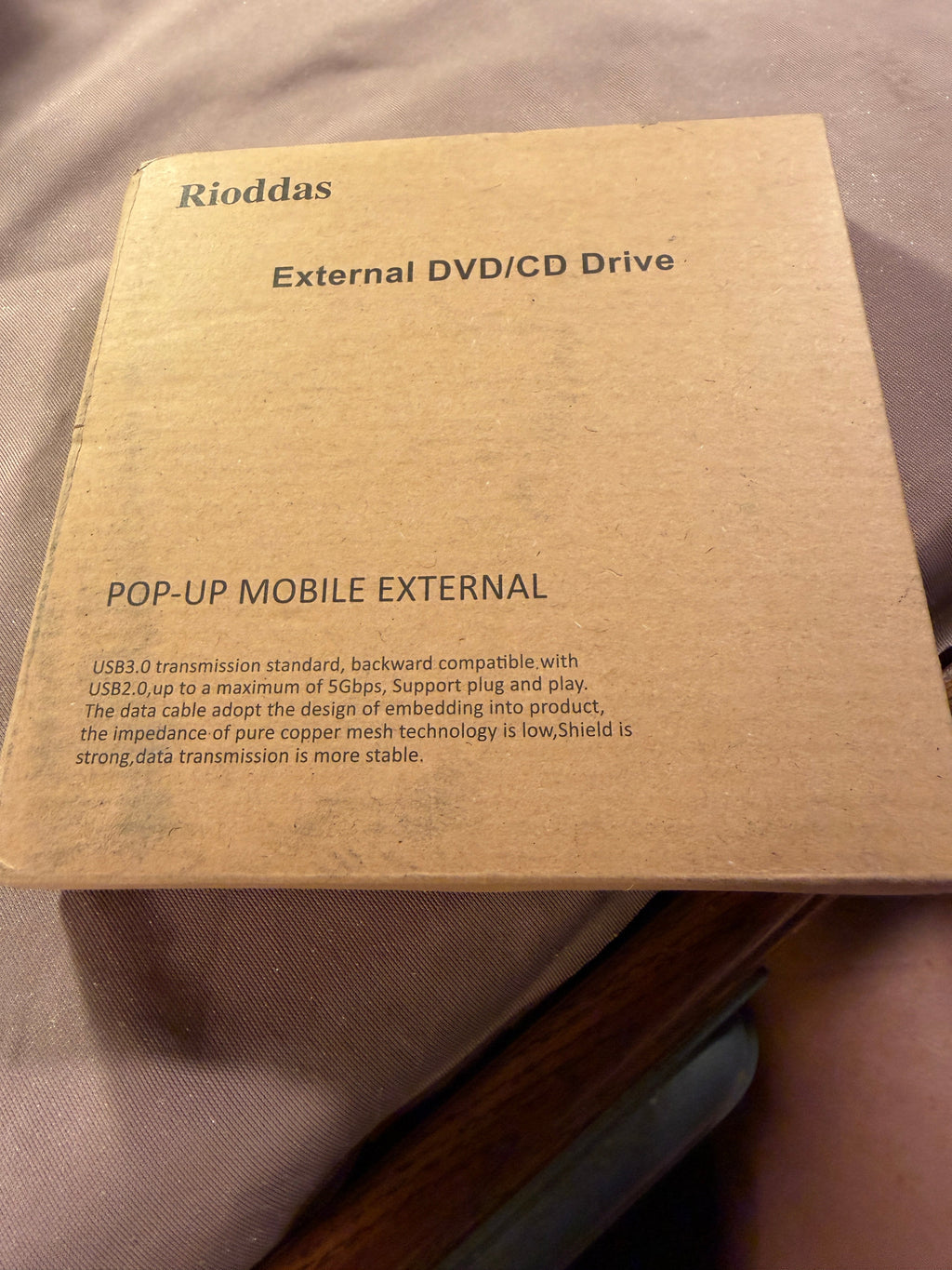 Rioddas External DVD/CD Drive – USB 3.0 Portable CD/DVD Burner & Reader (Model BT638)