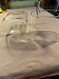 Clear Glass Square Mug with Handle