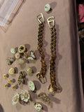 Gold-Tone Costume Jewelry Lot – Earrings, Brooches, Chain Straps & More perfect for ages 6 & up to play with