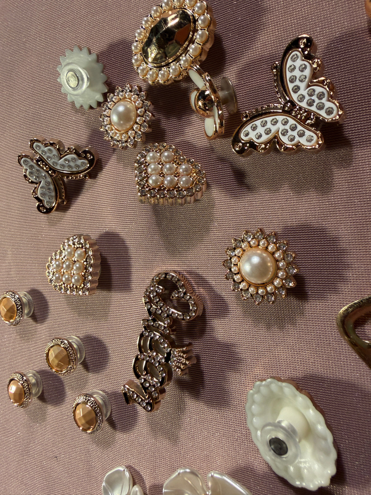Gold-Tone Costume Jewelry Lot – Earrings, Brooches, Chain Straps & More perfect for ages 6 & up to play with