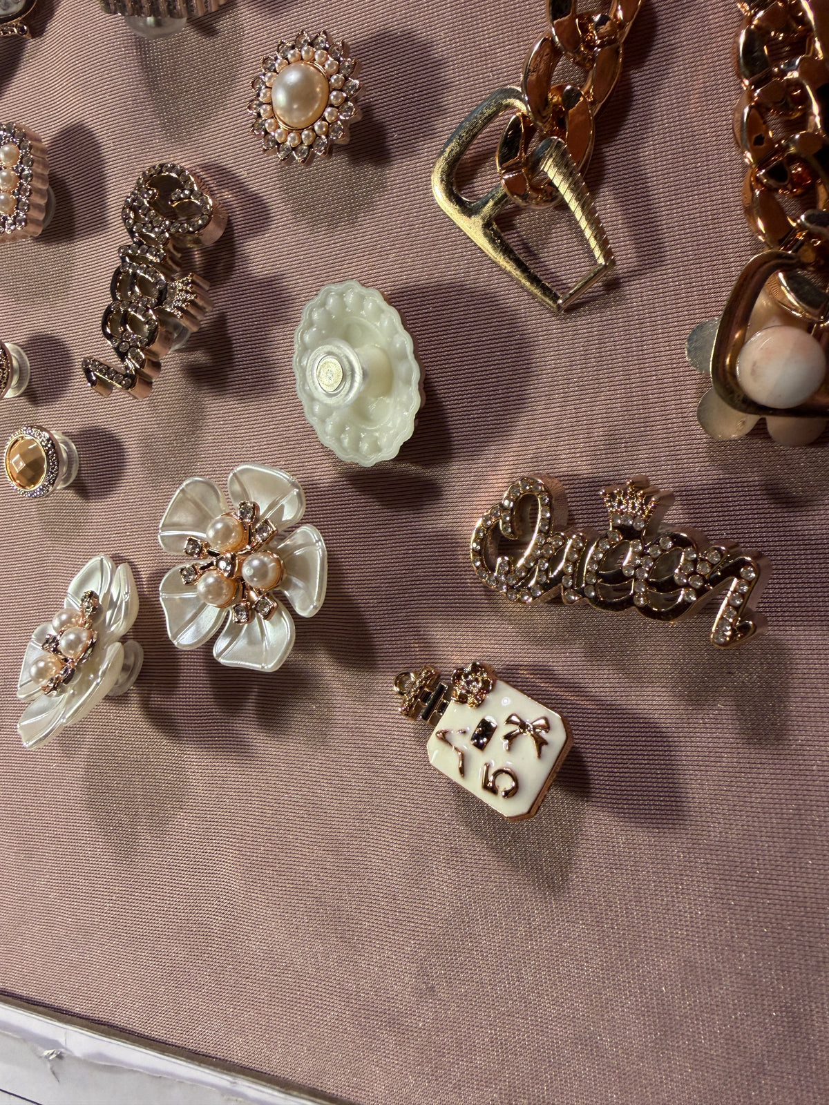 Gold-Tone Costume Jewelry Lot – Earrings, Brooches, Chain Straps & More perfect for ages 6 & up to play with