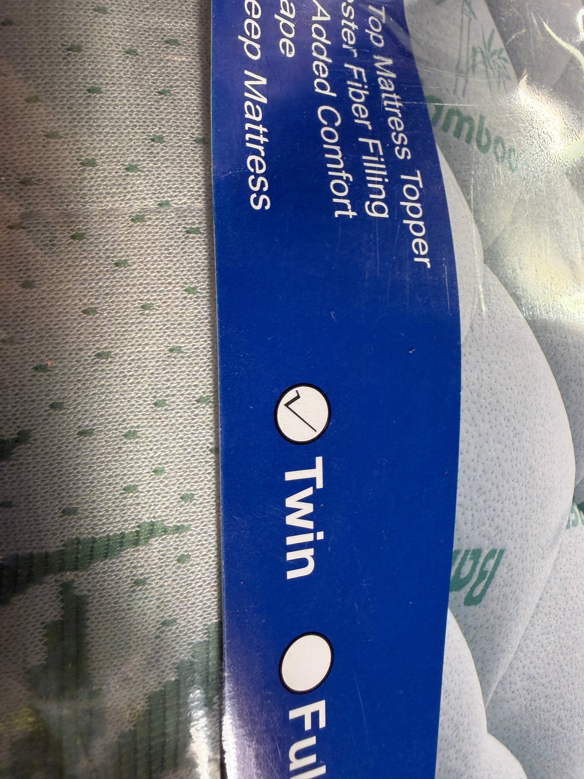 Ultra Soft Bamboo Mattress Topper – Fitted (Twin)