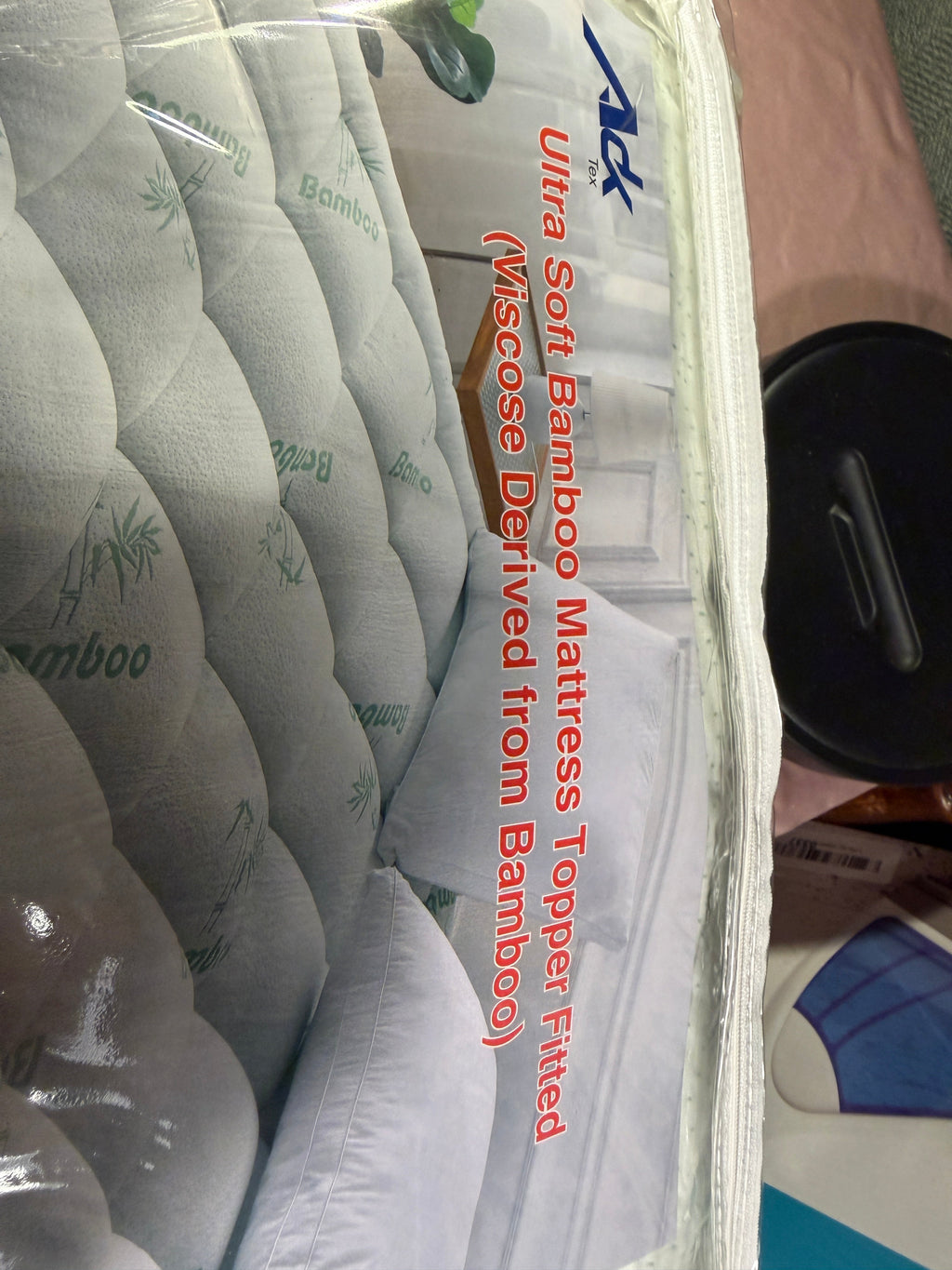 Ultra Soft Bamboo Mattress Topper – Fitted (Twin)